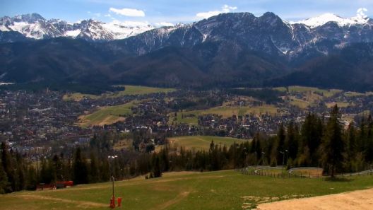 Ujęcie panoramiczne na Tatry z Gubałówki.