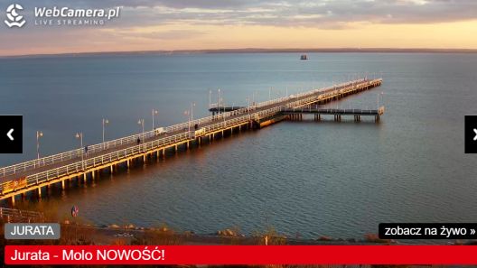 Widok z Kamery na Molo w Juracie na żywo
