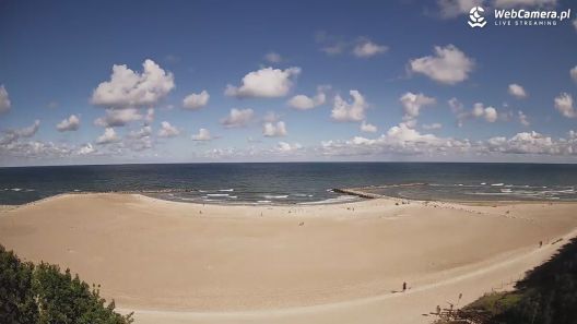 Widok z Kamery na plażę Dubaj w Jarosławcu