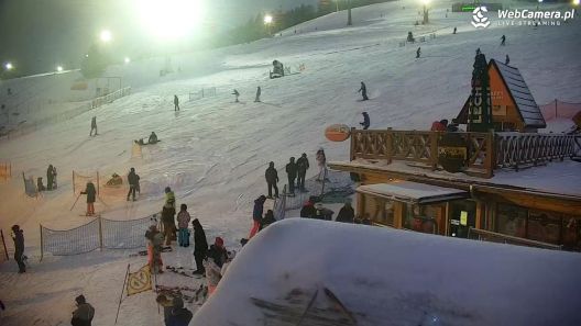 Widok na stok ZIELENIEC SKI ARENA WITERPOL