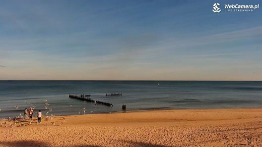 Widok z Kamery na plażę w Mrzeżynie na żywo
