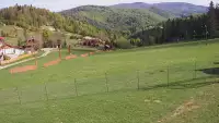 Widok z kamery na stok Biały Krzyż w Szczyrku.
