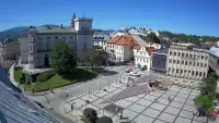 Widok z Kamery na Plac Bolesława Chrobrego w Bielsku-Białej na żywo
