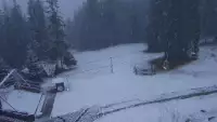Widok z kamery na górnej stacji PKL na Butorowym Wierchu