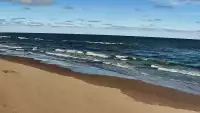 Widok na plażę w Chłapowie