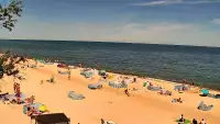 Widok na plażę w Chłapowie
