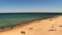 Widok na plażę w Chłapowie