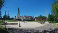 Widok z kamery na Sanktuarium Maryjne i Klasztor Zakonu Paulinów w Częstochowie.