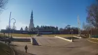 Widok z kamery na Sanktuarium Maryjne i Klasztor Zakonu Paulinów w Częstochowie.