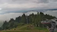 Kamera prezentuje panoramę gór z ośrodka narciarskiego Czorsztyn ski - Kluszkowce