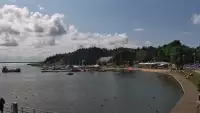 Ujęcie z kamery na promenadę w Dąbkach