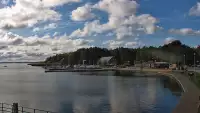 Ujęcie z kamery na promenadę w Dąbkach