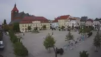 Kamera w Darłowie skierowana na Plac Kościuszki.