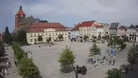 Kamera w Darłowie skierowana na Plac Kościuszki.