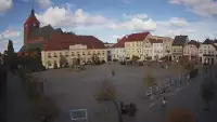 Kamera w Darłowie skierowana na Plac Kościuszki.