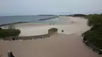 Widok na plażę wschodnią w Darłówku