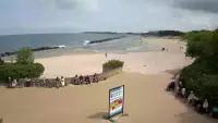 Widok na plażę wschodnią w Darłówku