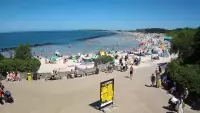Widok na plażę wschodnią w Darłówku