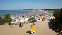 Widok na plażę wschodnią w Darłówku