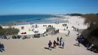 Widok na plażę wschodnią w Darłówku