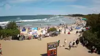 Widok na plażę wschodnią w Darłówku