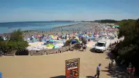 Widok na plażę wschodnią w Darłówku