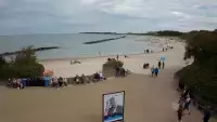 Widok na plażę wschodnią w Darłówku
