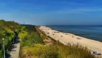Plaża w Dziwnowie oglądaj w sezonie letnim.