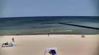 Widok na plażę i morze w Dziwnowie woj. zachodniopomorskie