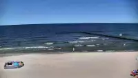 Widok na plażę i morze w Dziwnowie woj. zachodniopomorskie