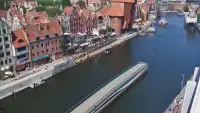 Gdańsk - widok z kamery na Starówkę od strony Motławy