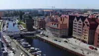 Gdańsk - widok z kamery na Starówkę od strony Motławy