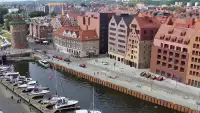 Gdańsk - widok z kamery na Starówkę od strony Motławy