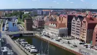 Gdańsk - widok z kamery na Starówkę od strony Motławy