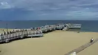 Widok z kamery obrotowej na plaże i morze w Gdańsku Brzeźnie