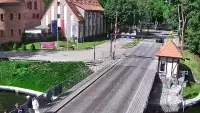 Widok na żywo na most obrotowy w Giżycku