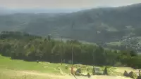 Ujęcie na panoramę gór w Beskidzie Małym