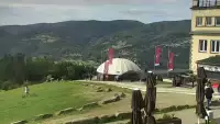 Ujęcie na panoramę gór w Beskidzie Małym