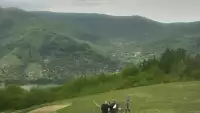 Ujęcie na panoramę gór w Beskidzie Małym