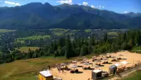 Widok z Kamery na panoramę Tatr.