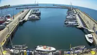 Widok z Kamery na marinę w Helu