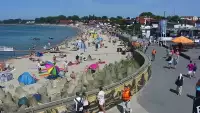 Ujęcie na słoneczne bulwary na wietrznym Półwyspie Helskim.