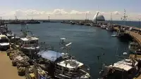 Kamera na bulwar helski plaże półwysep cypel na Helu.