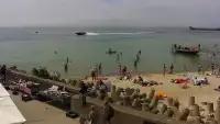 Kamera na bulwar helski plaże półwysep cypel na Helu.