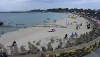 Kamera na bulwar helski plaże półwysep cypel na Helu.