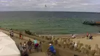 Kamera na bulwar helski plaże półwysep cypel na Helu.