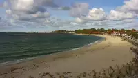 Kamera na bulwar helski plaże półwysep cypel na Helu.