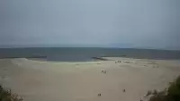 Widok na sztuczną plaże w Jarosławcu