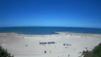 Widok na sztuczną plaże w Jarosławcu