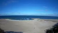 Widok na sztuczną plaże w Jarosławcu